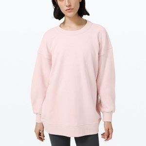 Lululemon Perfectly Oversized Crew Porcelain Pink Cotton Terry Crewneck